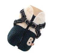 Uoqpty Ropa para Perros - Ropa de Mascotas Forrada de Polar con Arnés - Abrigo para Cachorros con Abertura Posterior,para Mascotas Pequeñas Y Medianas Otoño Caminata Senderismo