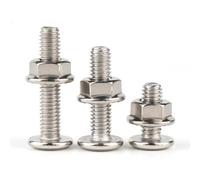 UORCXOAU 10 Piezas M5 Tornillo De Cabeza Plana En Cruz Tornillo De Conexión Tuercas Hexagonales con Brida Longitud del Tornillo 6 Mm - 60 Mm(M5x22)