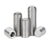 UORCXOAU 20 Piezas M8 Longitud 5mm 10mm 20mm 30mm 40mm 50mm 60mm 70mm 80mm 304 Tornillo Hexagonal Sin Cabeza De Acero Inoxidable(M8x14)