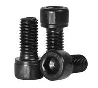 UORCXOAU 200 Piezas M2 Tornillo De Cabeza Hueca Hexagonal, Tornillo De Cabeza Cilíndrica, Tornillo De Cabeza Ahuecada, Tornillo Negro(M2x4)