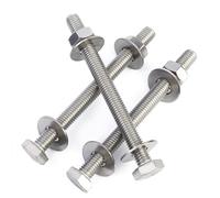 UORCXOAU Tornillo De Alargamiento De Acero Inoxidable 304 Tornillo De Acero Tornillo Hexagonal Tornillo De Cabeza Externa M4(M4x50 10pcs)