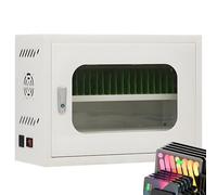 UORDBY Armario para Cargar Ordenadores portátiles y teléfonos, Carrito Recargable con taquillas para Cargar teléfonos, 4 Ruedas universales, Cerradura de Seguridad, Carga de 5 V y 2 A 20slots