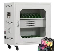 UORDBY Armario para Cargar Ordenadores portátiles y teléfonos, Carrito Recargable con taquillas para Cargar teléfonos, 4 Ruedas universales, Cerradura de Seguridad, Carga de 5 V y 2 A 40slots