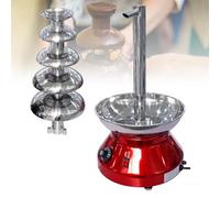 UORDBY Fuente de Chocolate, Cascada de Chocolate con Grifo, Temperatura Ajustable de 30 a 110 °C, Crisol de Chocolate, Diseñado para Mantener el Chocolate Derretido Red