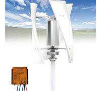 UORDBY Generador eólico de Eje Vertical Mejorado,turbina de levitación magnética de 12V/24V con Controlador,Sistema autónomo de generador eólico para Sistemas eléctricos domésticos 200W-White12V