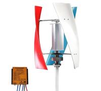 UORDBY Kit de generador eólico de 3 aspas, generador eólico de Eje Vertical de 12 V/24 V con Controlador, diseño ultrasilencioso para Sistemas eléctricos domésticos, autocaravanas 100W-Threecolor12V