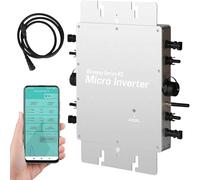 UORDBY Microinversor Solar MPPT para conexión a Red, microinversor Solar Impermeable con convertidor inversor para conexión a Red y Sistemas de monitoreo por teléfono móvil y Wi-Fi. 300W
