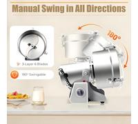 UORDBY Molino eléctrico de Granos, Molino de harina para Uso doméstico y Comercial, Molino de sobremesa para Especias, Hierbas, Granos, café, arroz y Pimienta 1000g