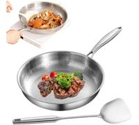 Uornwz Siraatskitchen Titanium Hammered Pan Pro with Lid, 2025 Siraatskitchen Pan - Sartén de titanio martillada Pro con tapa, sartén antiadherente de titanio (sin tapa, 24 cm)