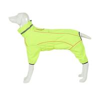 UOSIA Abrigo de Invierno para Perros de Cuerpo Completo, Abrigo cálido a Prueba de Viento para Cachorros con arnés/Agujero para Correa, Traje de Nieve Reflectante con Cremallera para Perros