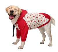 UOSIA Abrigo de Invierno para Perros, Sudaderas con Capucha para Perros Grandes, Sudadera de algodón Suave y cálida para Cachorros con Bolsillo, Chaqueta Polar para Perros para Clima frío