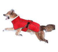 UOSIA Abrigo para Perro con Forro Polar Y Cuello Alto Cálido para Invierno, Traje para La Nieve, Chaleco Impermeable Ajustable para Cachorros, Chaqueta para La Nieve