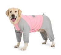 UOSIA Abrigos para Perros Grandes Otoño-Invierno Mono 4 Patas Cálido Golden Retriever Perro Jersey Pijama de una Pieza Moda Reflectante Chaqueta para Mascotas para Clima frío