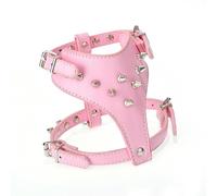 UOSIA Arnés De Cuero De Cuero con Pikas Spiked Ligero Suave No-Pull Vest Ajustable con Hebillas De Metal para Perros Pequeños