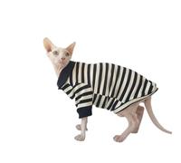 UOSIA Camisa De Gato Sin Pelo Sphynx Camiseta De Gato De Algodón De Gato con Mangas Ropa De Gatito A Rayas Transpirables Sphynx Cornish Rex, Devon Rex, Pijama De Peter Ball