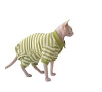 UOSIA Camisa De Gato Sin Pelo Sphynx Camiseta De Gato De Algodón De Gato con Mangas Ropa De Gatito A Rayas Transpirables Sphynx Cornish Rex, Devon Rex, Pijama De Peter Ball