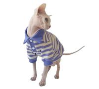 UOSIA Camisa De Gato Sin Pelo Sphynx Camiseta De Gato De Algodón De Gato con Mangas Ropa De Gatito A Rayas Transpirables Sphynx Cornish Rex, Devon Rex, Pijama De Peter Ball