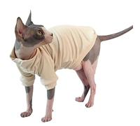 UOSIA Camisa De Gatos Sphynx Camiseta Sin Pelo Pajamas Tórtito De Tortuga Algodón De Algodón Suave Camisetas De Gatito con Mangas para Sphynx Cornish Rex, Devon Rex, Peterbald
