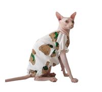 UOSIA Camisetas De Algodón De Verano para Gatos Sin Pelo Sfinx Ropa para Gatos Lindos Pijamas para Mascotas Sfinx, Devon, Cornualles Saltadores para Gatos Y Camisas para Gatitos para Perros