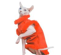 UOSIA Chaleco Sphynx Cat Suéter De Cuello De Tortuga De Lana Roja Suave para Gato Sin Pelo Vestido De Suéter Acogedor Ropa De Año Nuevo De Invierno para Gatos Devon Rex, Gatos Konis