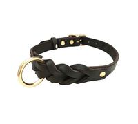 UOSIA Collar De Cuero Genuino Impermeable: Hebilla De Metal Ajustable, Duradera Y Elegante Caminar Diariamente, Senderismo, Correr, Perros Pequeños Y Medianos