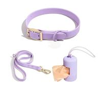 UOSIA Collar De Perros Y Correa De Soporte De Bolsas De Caca Collar Resistente Al Agua Resistente A Los Perros Hebilla De Metal De Lujo para Niños Pequeños Medios Medios Grandes Perros Grandes