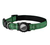 UOSIA Collar para Perros con Soporte De Etiqueta De Aire Impermeable, Collar para Perros De Nylon Ajustable, con Anillo En Forma De D Metálico Duradero, Adecuado para Perros Medianos Y Grandes