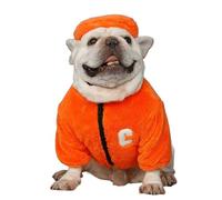 UOSIA Conjunto de Chaqueta y Gorro de Lana para Bulldog francés. Ropa de Invierno Gruesa de Color Liso para Perros Frenchie. Abrigo para Perros con Cierre de Cremallera Ajustable