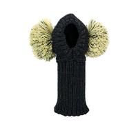 UOSIA Italian Greyhound Hat Cute Warm Knitted Dog Hat Funny Puppy Cap con Big Pom Disfraz A Prueba De Viento De Invierno para Perros Pequeños Y Medianos