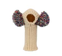 UOSIA Italian Greyhound Hat Cute Warm Knitted Dog Hat Funny Puppy Cap con Big Pom Disfraz A Prueba De Viento De Invierno para Perros Pequeños Y Medianos