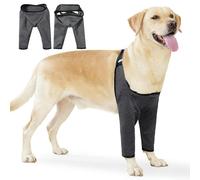 UOSIA Mangas para Perros para Heridas Ambas Piernas Delanteras, Mascotas Evitan Lamer Heridas Protector del Soporte del Codo Traje De Recuperación para Perros Resistente A La Abrasión