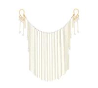 UOSIA Máscara de Mascarada con Flecos para Mujer Lujosa Máscara de Mardi Gras con Cuentas para Fiesta Dama Cosplay Joyería para Danza del Vientre