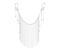 UOSIA Máscara de Mascarada con Flecos para Mujer Lujosa Máscara de Mardi Gras con Cuentas para Fiesta Dama Cosplay Joyería para Danza del Vientre