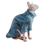 UOSIA Ropa cálida para Gatos Sphynx Suéteres para Gatos Solo para Gatos Cuello Alto Lana de Coral Traje de Gato sin Pelo Pijamas de Gatito de Invierno Mono Mono cálido para Mascotas para Clima frío