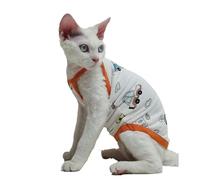 UOSIA Ropa de Gato Sphynx Chaleco elástico para Gatos Jersey Suave sin Pelo Gatos Pijama de Gato de Verano Disfraces de Gato para Sphynx Cornish Rex, Devon Rex