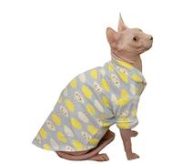 UOSIA Ropa de Gato Sphynx Suave Primavera Otoño Pijama de Gato sin Pelo Camiseta de Gatito con Mangas Traje de Gato Lindo Transpirable para Sphynx Cornish Rex, Devon Rex
