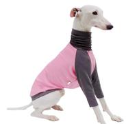 UOSIA Ropa para Cachorros de Galgo Italiano, Camisetas Suaves y Ligeras para Perros, Abrigo de Manga Larga con Cuello Alto para Perros, Lindo Traje para Perros Whippet, Mono para Perros