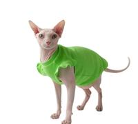 UOSIA Sfinx Camiseta De Algodón para Gatos Sin Pelo Camiseta De Cuello Redondo Camiseta De Gatito Camisa De Manga Voladora Elástica Ropa para Gatos De Verano Sfinx, Devon, Cornualles