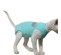 UOSIA Sphynx Cats Camisa Gato Traje de Recuperación Verano Algodón Gato Pijama Mono Ropa de Gatito para Sphynx Cornish Rex, Devon Rex, Peterbald