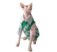 UOSIA Sphynx Cats Camisa Ropa de Gato sin Pelo Super Soft Cat Chaleco Algodón Gatito Pijamas Lindo Jersey Ropa de Gato para Sphynx Cornish Rex, Devon Rex