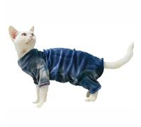 UOSIA Sphynx Peludos Gatos Suéter Corbata Tinte Cuatro Patas Algodón Pijamas Suaves Peludos Gato Ropa para Sphynx, Devon, Cornish