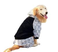 UOSIA Sudadera con Capucha para Perro Grande, Mono de Lana con Botones, suéter cálido para otoño e Invierno, Abrigos para Clima frío, Pijamas para Perro