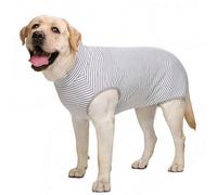 UOSIA Traje de recuperación de cirugía para Perros Grandes y medianos, Pijamas de algodón Suave para Mascotas, PJS, Mono para Perrito de 4 Patas con Cremallera, Mono para Uso Diario