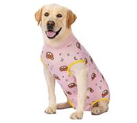 UOSIA Traje de recuperación para Perros Grandes y medianos después de la cirugía, Mono Suave y Transpirable antilamer, Pijamas de algodón para Perros, Pijamas para Mascotas