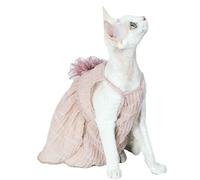UOSIA Vestido De Gato Sin Pelo De Flores Summer Lindo Sphynx Gato Ropa De Gatito Transpirable para El Chaleco para Cornish Rex, Devon Rex, Peterbald