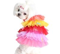 UOSIA Vestido para Perros pequeños Niña Moda Falda para Perros Diseño de Malla degradada Ropa para Cachorros Traje Vestidos de Princesa para Perros Ropa Transpirable para Mascotas para Festivales