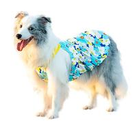 UOSIA Vestidos de Perro Grandes para Perros Hembra Falda de Tirantes de Cachorro Suave y Transpirable con patrón Floral para Fiesta navideña