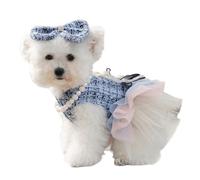 UOSIA Vestidos de Princesa para Perros a la Moda con Lazo y Collar de Perlas Vestido otoñal para Cachorros Falda tutú Vestido de Novia con Lazo Ropa Formal para Mascotas