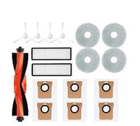 UOSIQOTE Compatible con Xiaomi Robot Aspirador X20+ / X20 Plus Piezas Accesorios Cepillo Lateral Principal Filtro HEPA Paño de Trapeador Bolsa de Polvo Reemplazo(Beige)