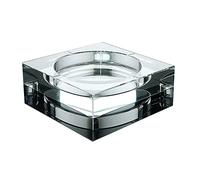 Uotmui Cenicero de Cristal Cuadrado Transparente Decorativo Cenicero pequeño Creativo para Fumadores (20cm)